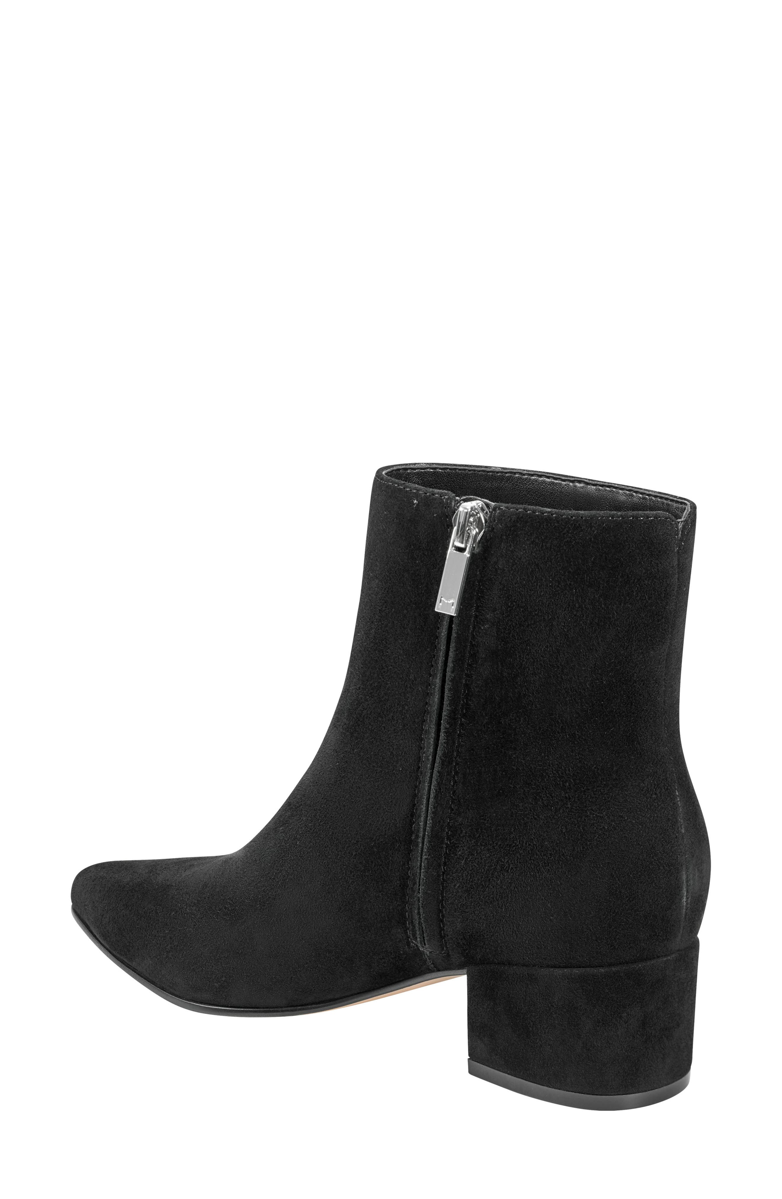 Marc Fisher LTD Leonna Pointed Toe Bootie, Alternate, color, Black Suede