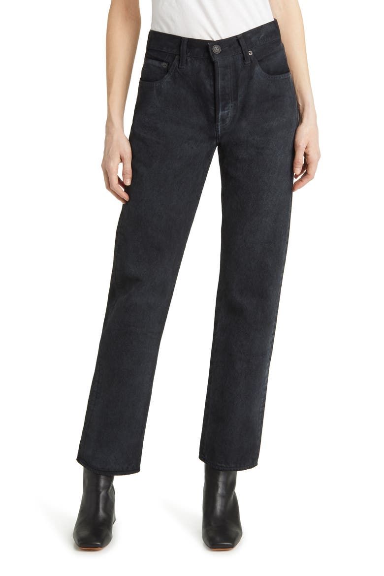 Banning Ankle Straight Leg Jeans, Main, color, BLACK
