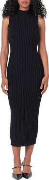 Endless Rose Mock Neck Rib Sweater Dress