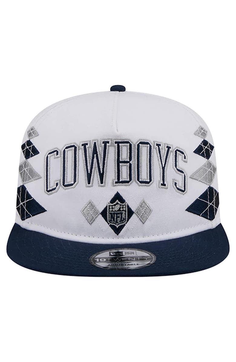 New Era Men
s New Era  White Dallas Cowboys Argyle 19TWENTY Adjustable Hat, Alternate, color, White