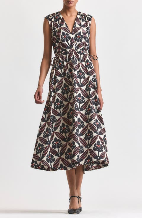 Nara Print Cotton Maxi Dress
