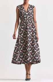 Derek Lam 10 Crosby Nara Print Cotton Maxi Dress