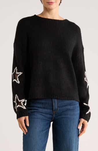 Halogen® Cozy Star Sleeve Sweater