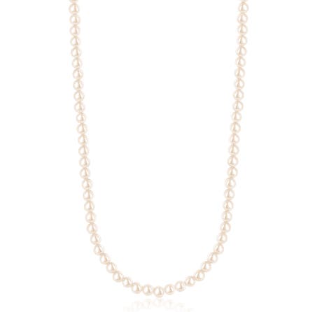Long 30 Inch Shell Pearl Necklace