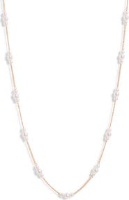 Nordstrom Imitation Pearl Station Necklace
