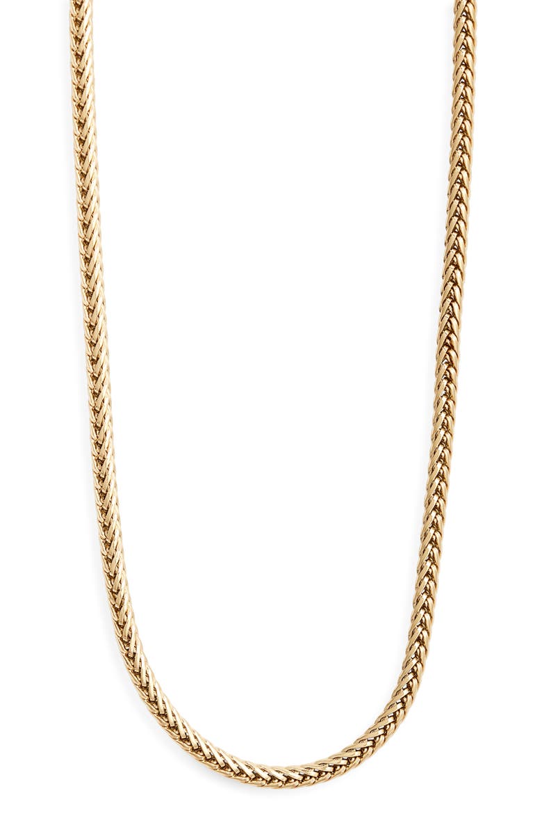 Nordstrom Waterproof Wheat Chain Necklace, Main, color, Gold