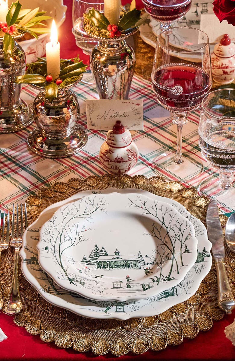 Juliska Country Estate Winter Frolic Dessert/Salad Plate, Alternate, color, Evergreen