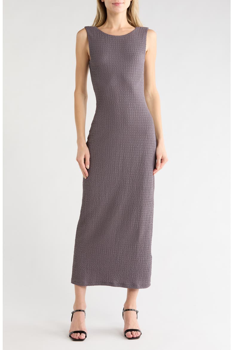 Crinkle Midi Dress, Main, color, DUSTY MAUVE