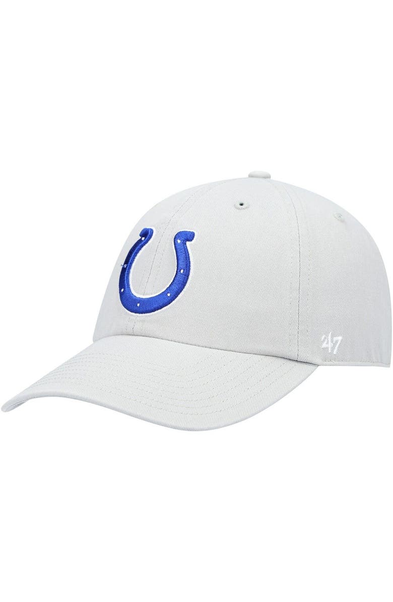 '47 Men's '47 Gray Indianapolis Colts Secondary Clean Up Adjustable Hat, Main, color, Gray