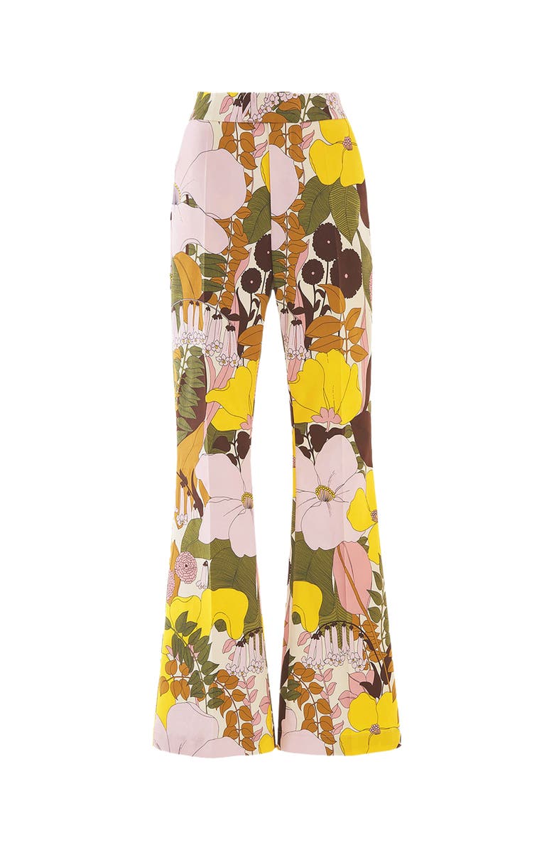 La DoubleJ Saturday Night Pants Big Flower Rose Pink, Alternate, color,