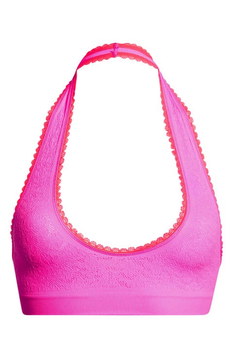 Sweet Point Seamless Halter Bralette