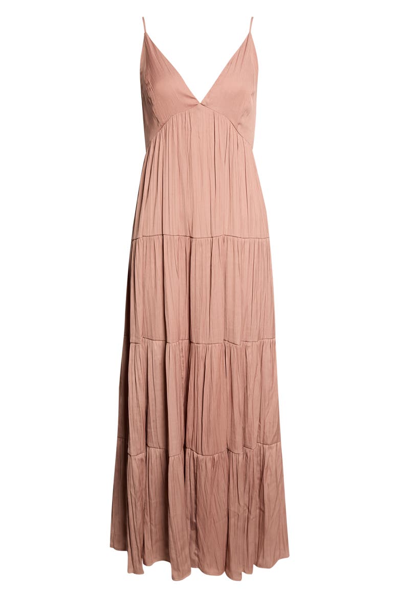Lua Tiered Maxi Sundress, Alternate, color, HAZELNUT