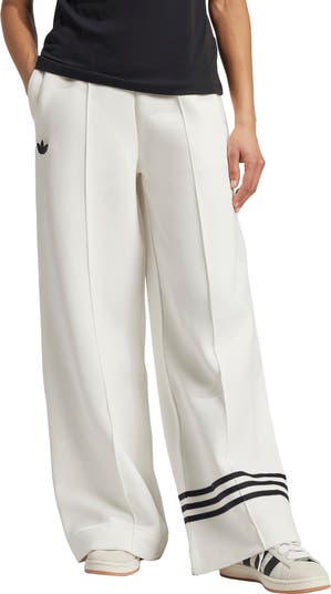 Adidas womens wide leg track pants hotsell