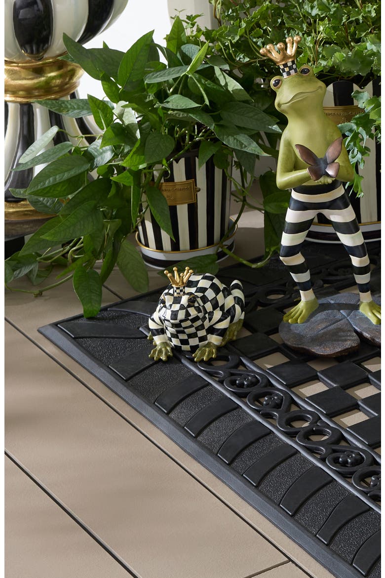 Courtly Check Frog Hide-a-Key, Alternate, color, BLACK