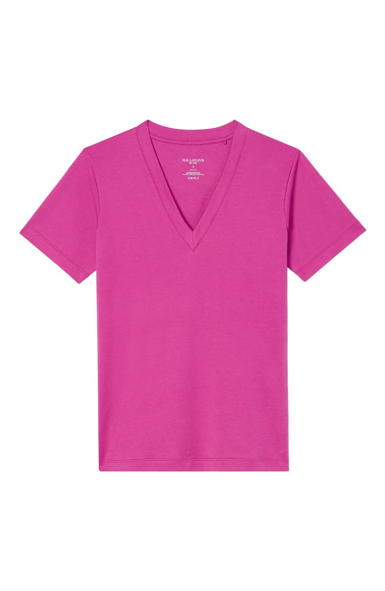 M.M.LaFleur Lee V-Neck T-Shirt - Organic Pima Cotton, Alternate, color, 