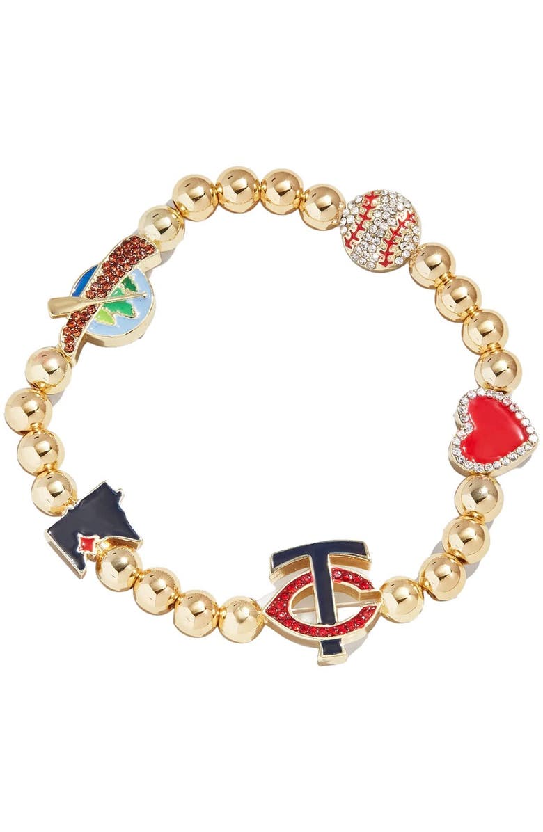 BaubleBar Minnesota Twins Localized Pisa Bracelet, Main, color, Gold