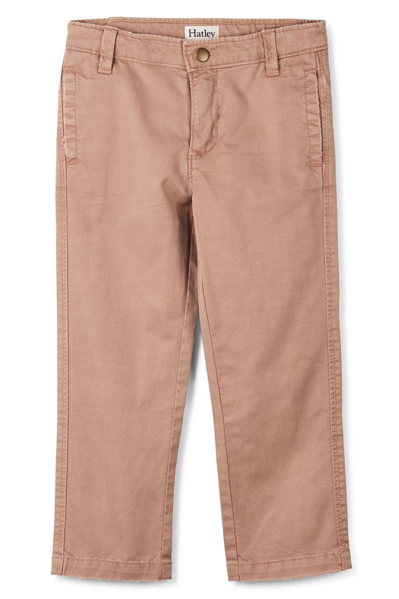 Kids' Twill Cotton Pants, Main, color, BROWN