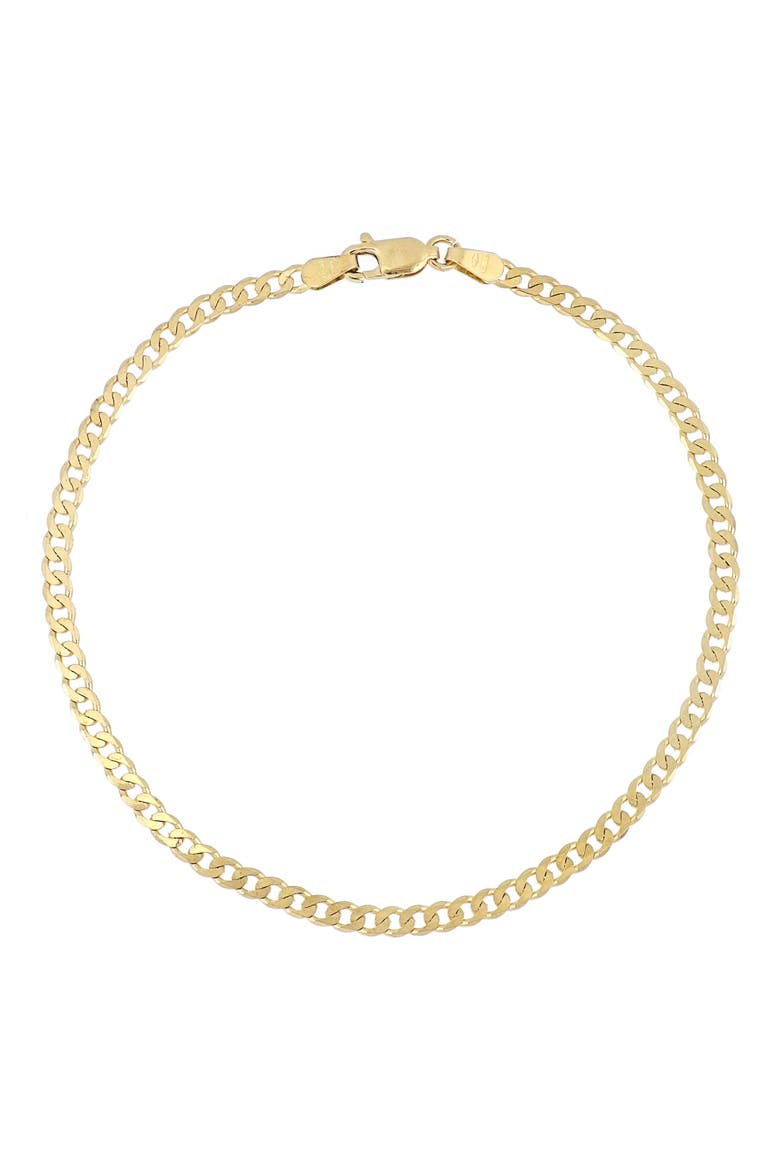 Men's 14K Gold Flat Curve Chain Bracelet (Nordstrom Exclusive), Main, color, 14K YELLOW GOLD