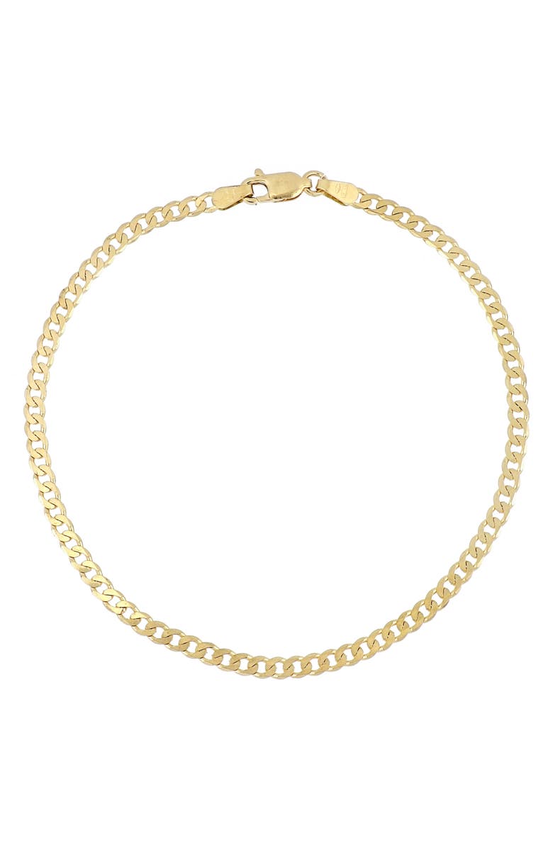 Bony Levy Men's 14K Gold Flat Curve Chain Bracelet, Main, color, 