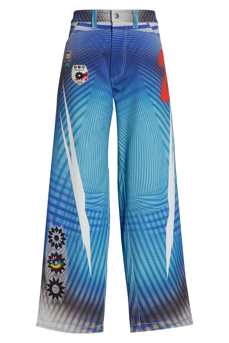 Baggy Wide Leg Jeans, Alternate, color, BLUE