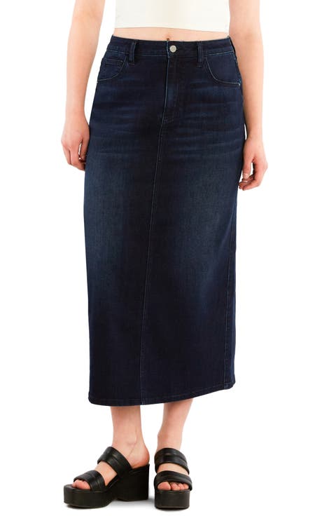 Vintage Denim Maxi Skirt