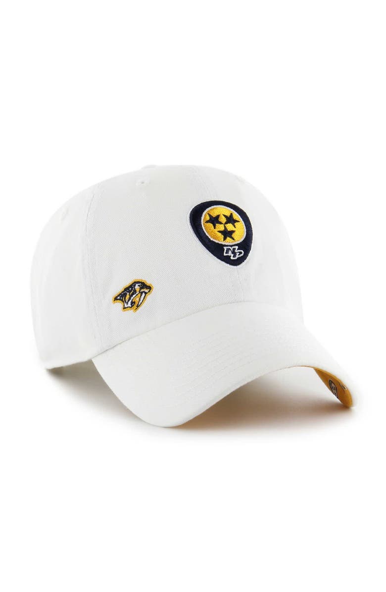 '47 Women's '47 White Nashville Predators Confetti Clean Up Adjustable Hat, Main, color, White