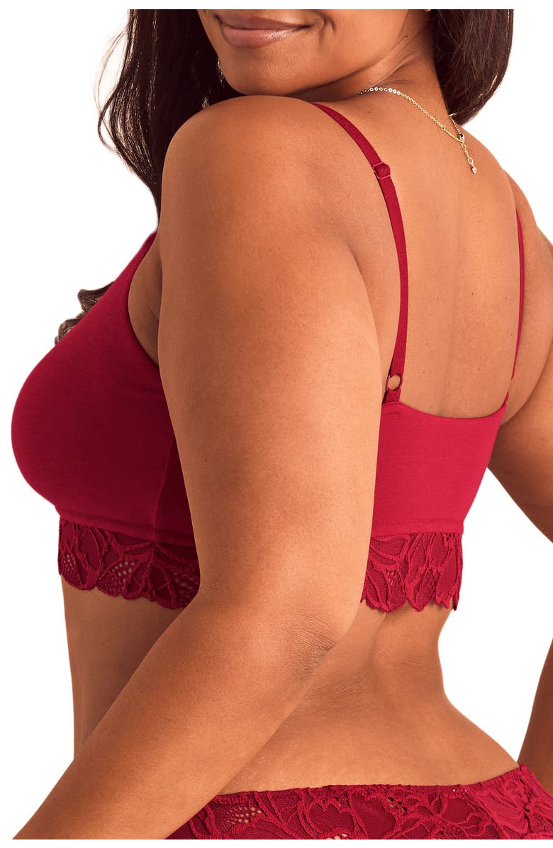 Adore Me Shiloh Contour Bralette Bra, Alternate, color, Dark Red