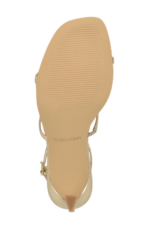 Calvin Klein Pelara Ankle Strap Sandal In Gold