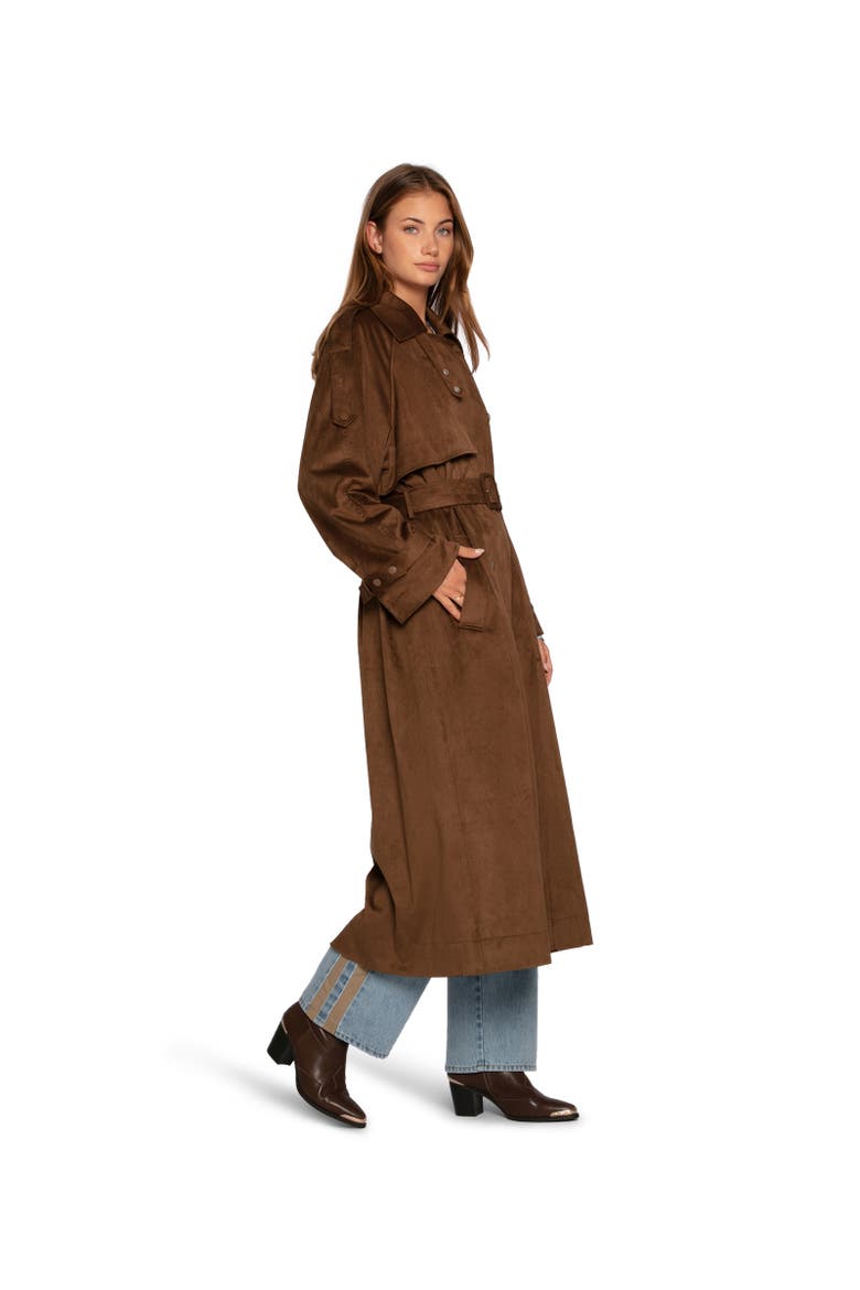 Long Lost Lover Soft Maxi Trench, Alternate, color, Dark brown