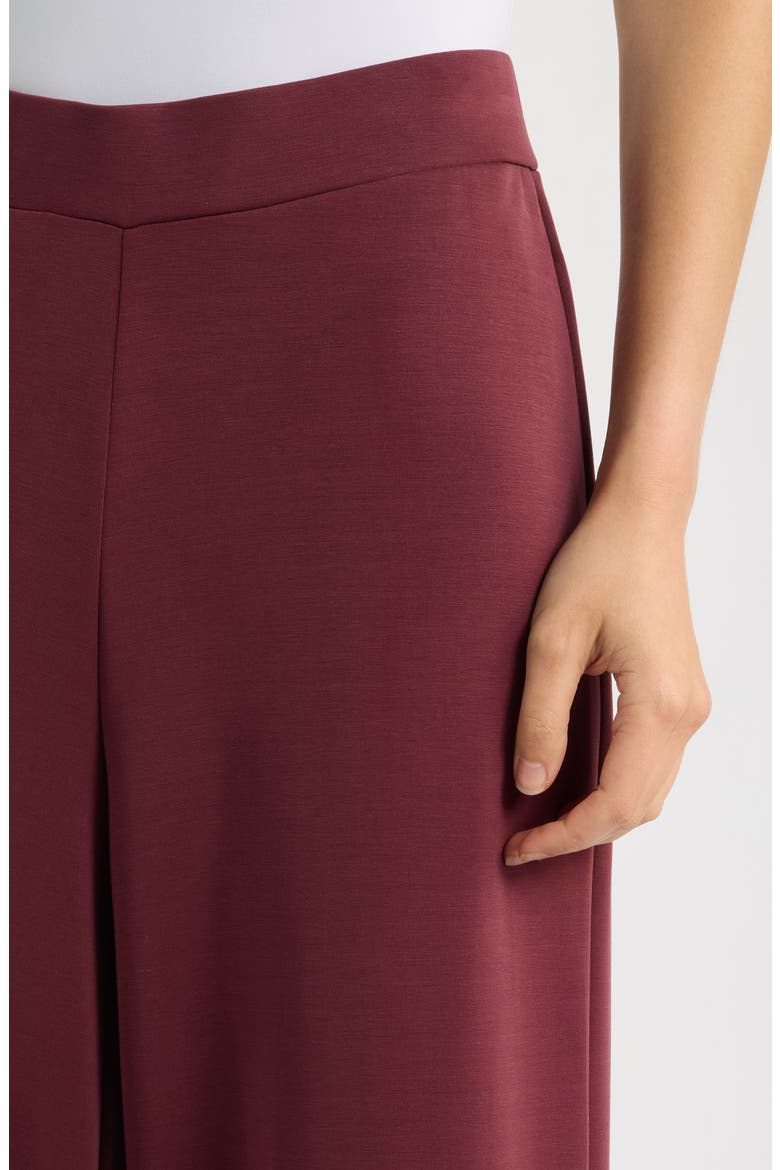 Pull-On Wide Leg Pants, Alternate, color, BORDEAUX