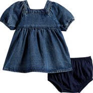 Rylee + Cru Gretta Denim Dress & Bloomers Set