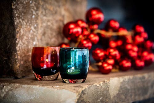 Glassybaby Blessings Candle Holder Set In Multi