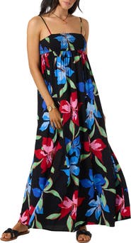 O'Neill Nickie Floral Print Sleeveless Maxi Dress