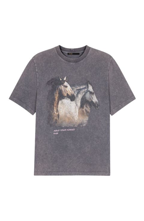 Horse print T-shirt