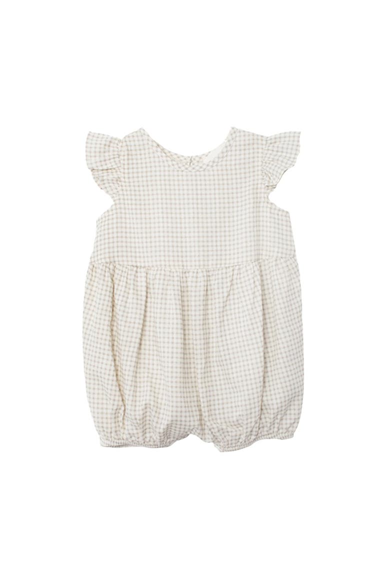Dakota Ruffled Short Sleeve Romper, Main, color, Ivory
