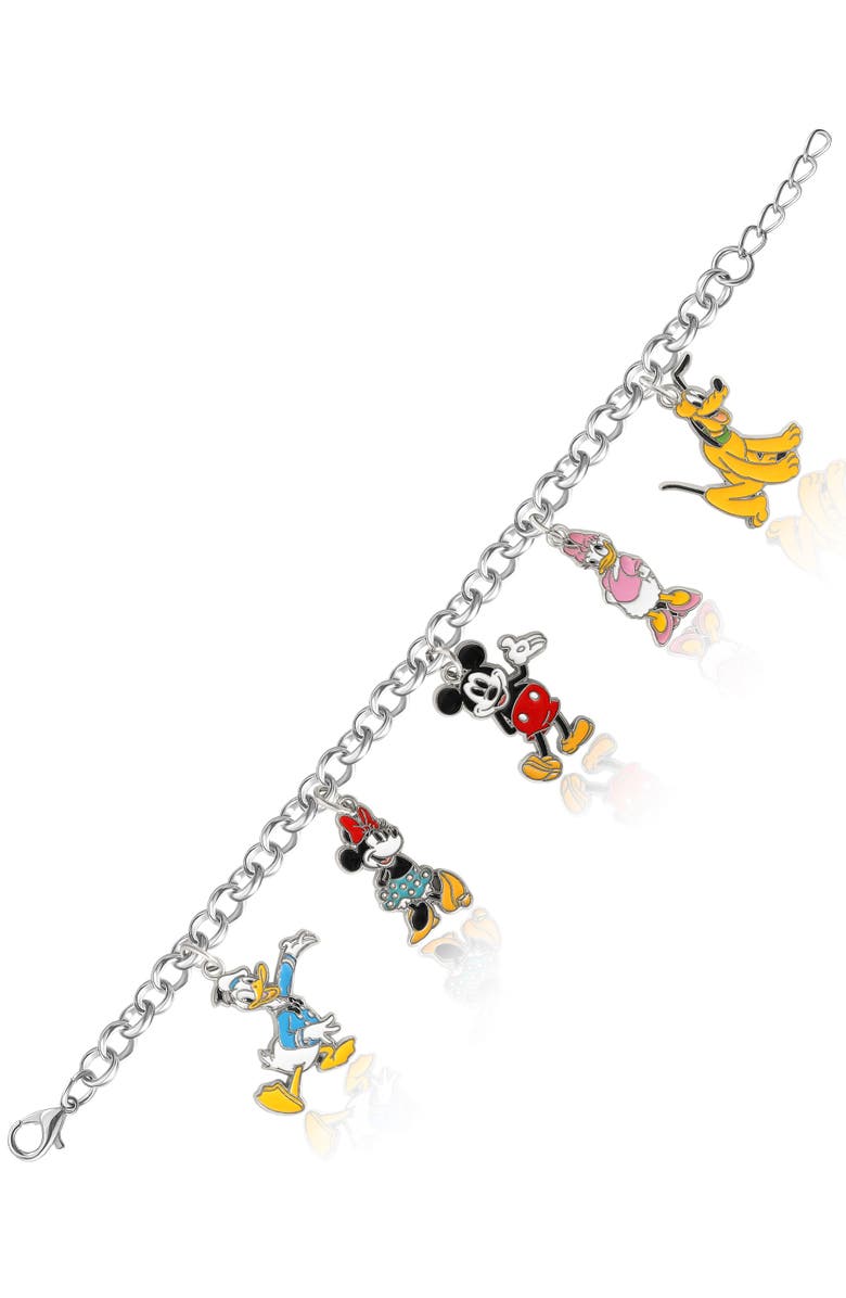Disney Character Charm Bracelet, Alternate, color, Silver