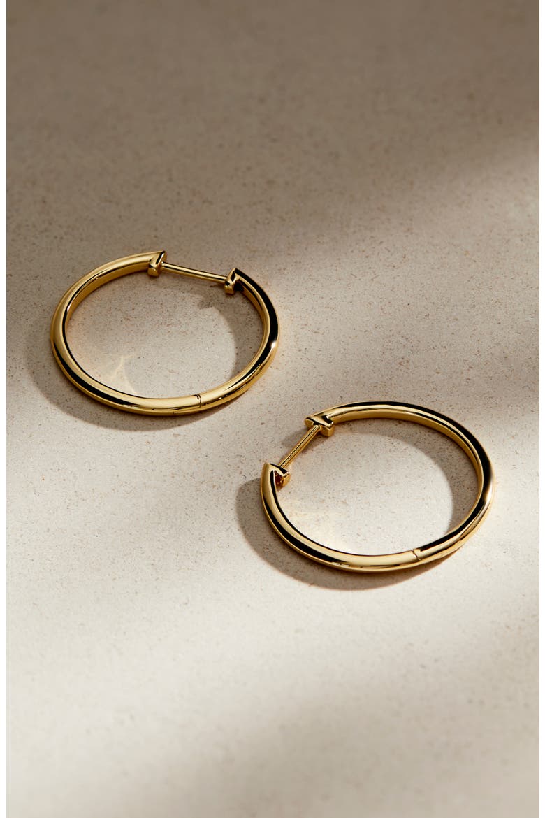 Medium Slim Endless Hoops - Lo Medium, Alternate, color, Gold