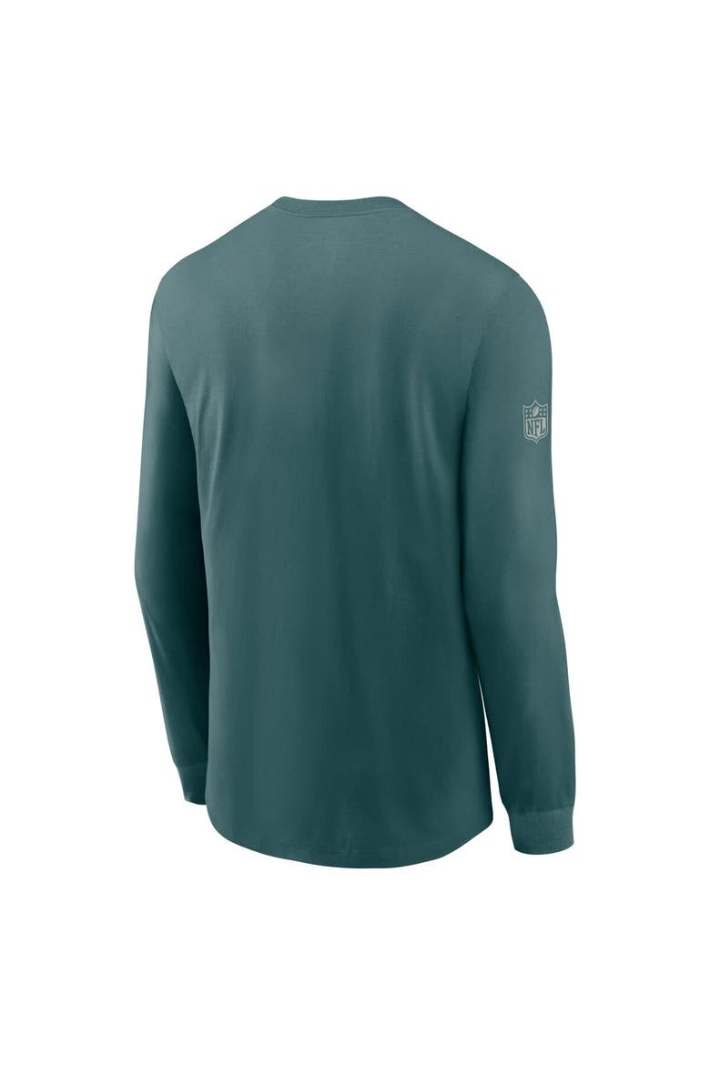 Men's Nike Midnight Green Philadelphia Eagles Sideline Performance Long Sleeve T-Shirt, Alternate, color, Green