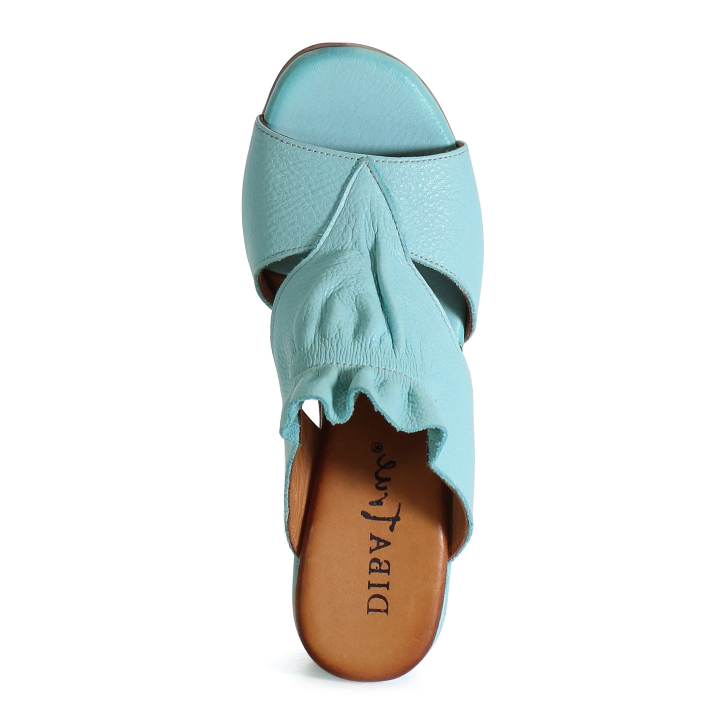 Diba True POTTER EE Leather Slip On Mule Heel, Alternate, color, Aquatic