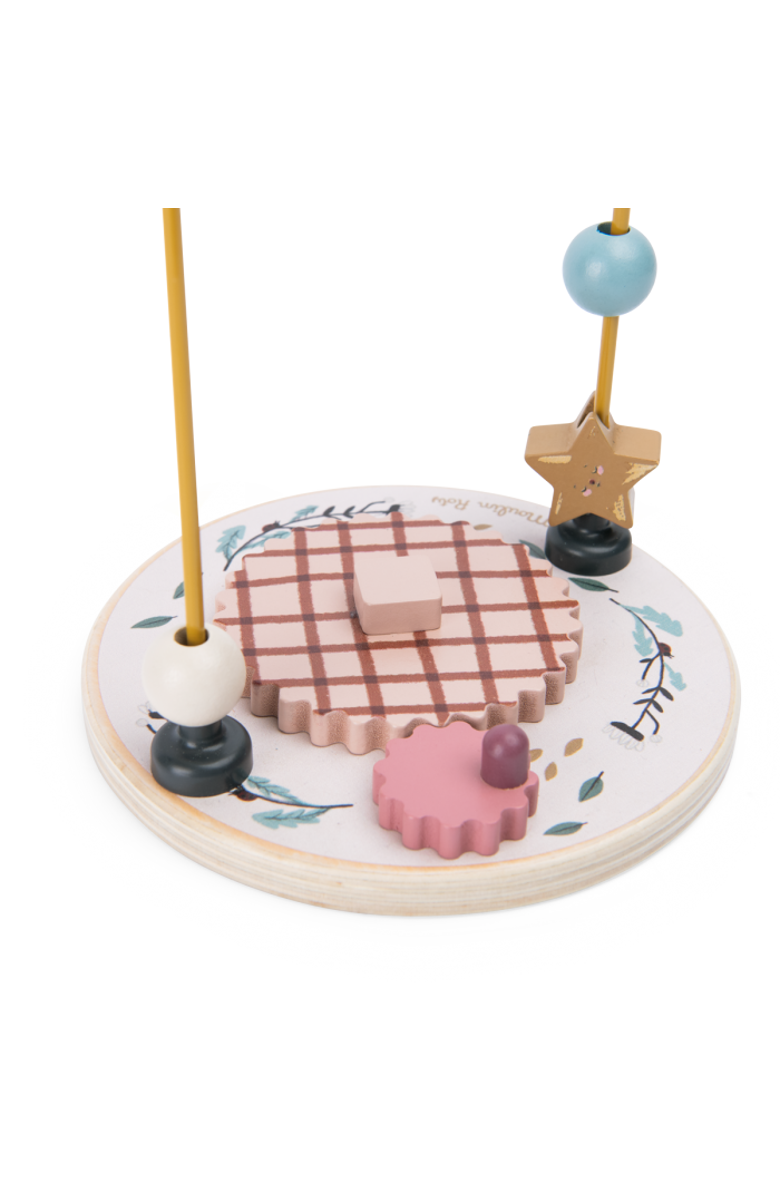 Moulin Roty Wooden Bead maze After the Rain, Alternate, color, Natural