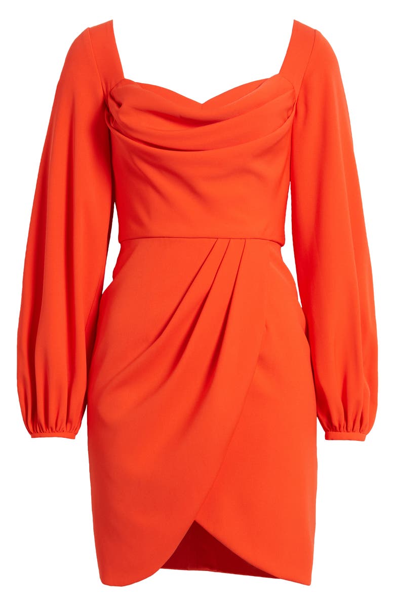 Black Halo Tonja Long Sleeve Minidress, Alternate, color, 