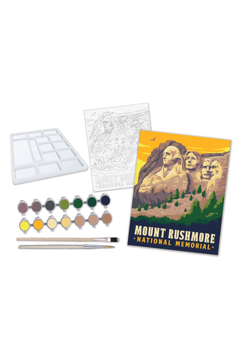 Mount Rushmore Paint by Number, Alternate, color, Multicolor