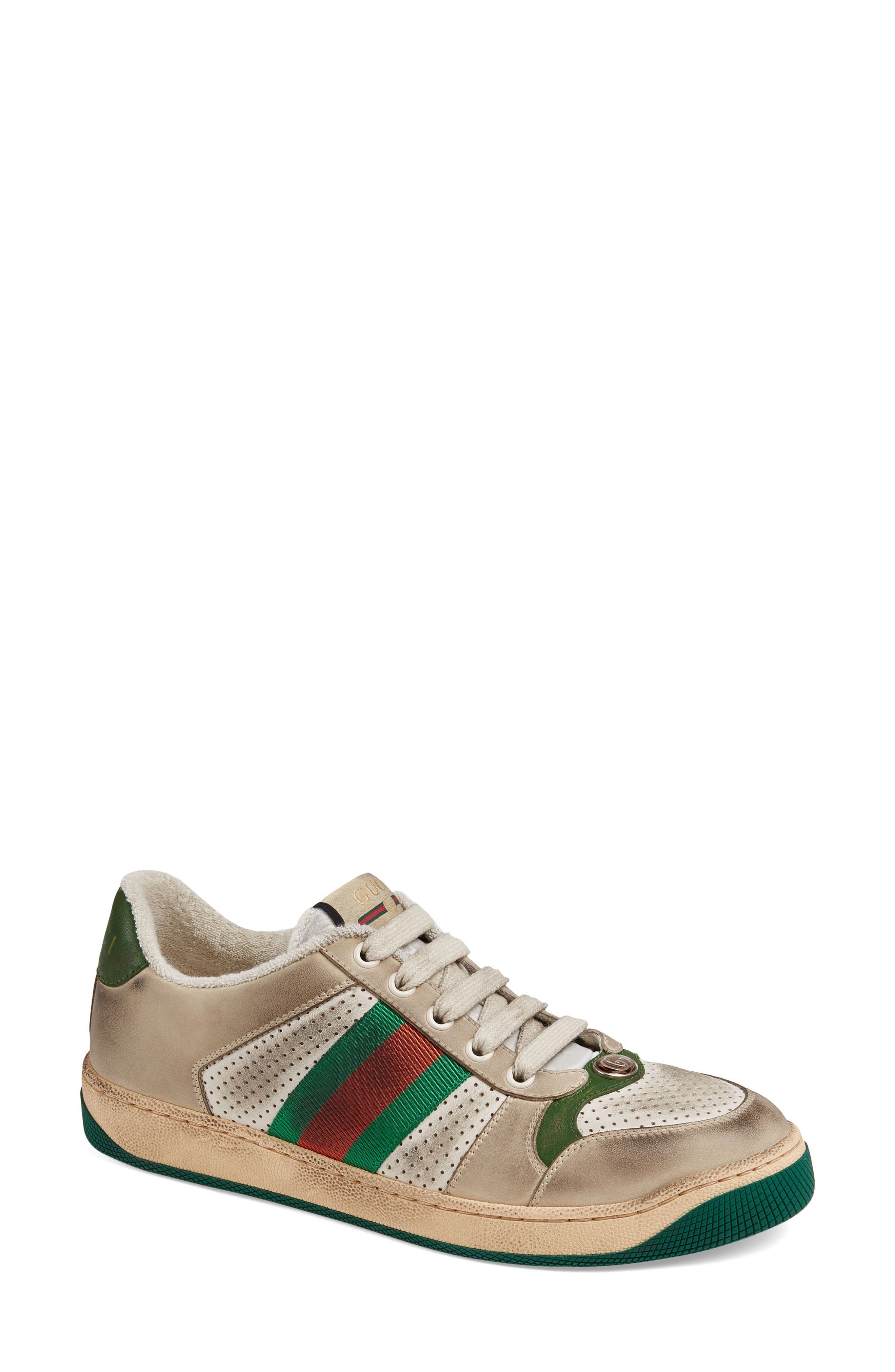 Gucci Screener Stripe Web Low Top Sneaker, Main, color, 