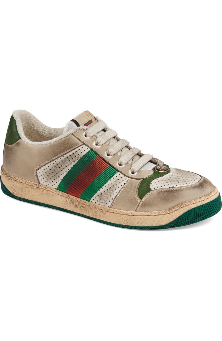 Gucci Screener Stripe Web Low Top Sneaker, Main, color,