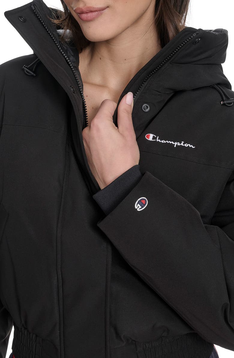 Champion Crop Ski Bomber Jacket, Alternate, color, Black
