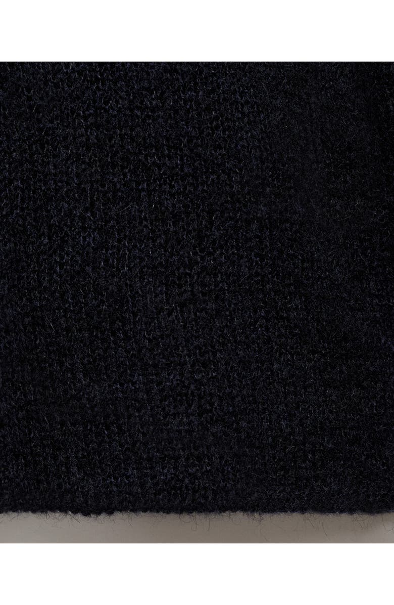 MANGO Semitransparent Crewneck Sweater, Alternate, color, Dark Navy