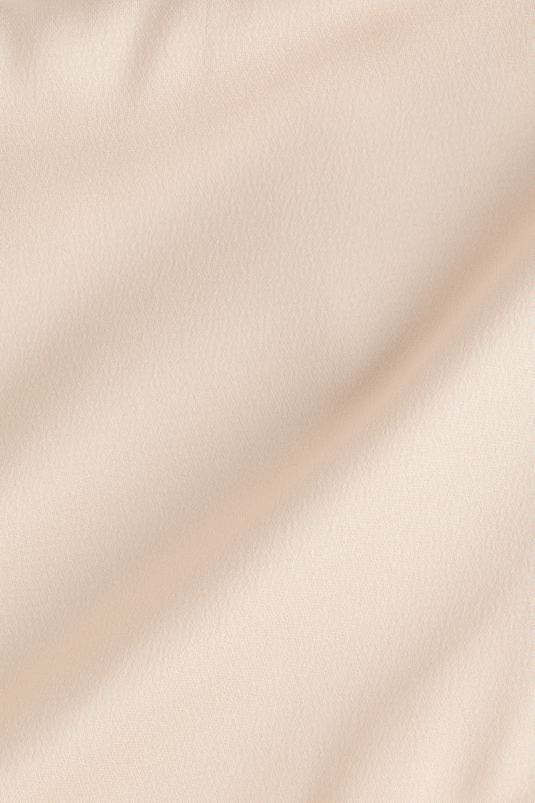 Skirt-layered Satin Trousers, Alternate, color, Light beige