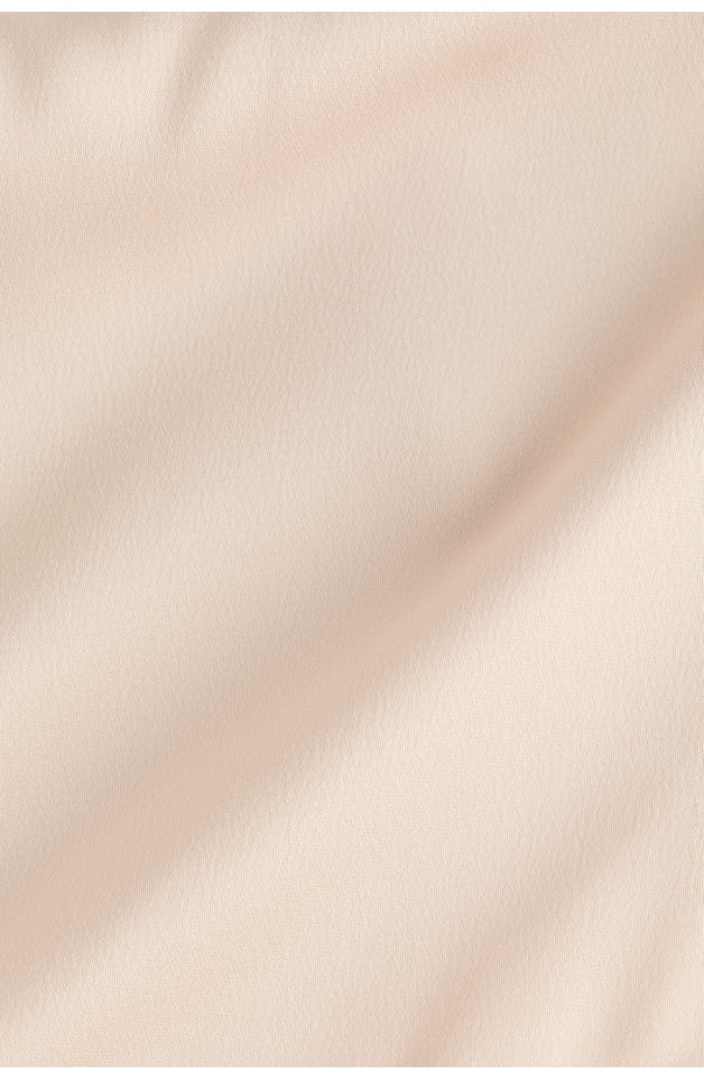 H&M Skirt-layered Satin Trousers, Alternate, color, Light Beige