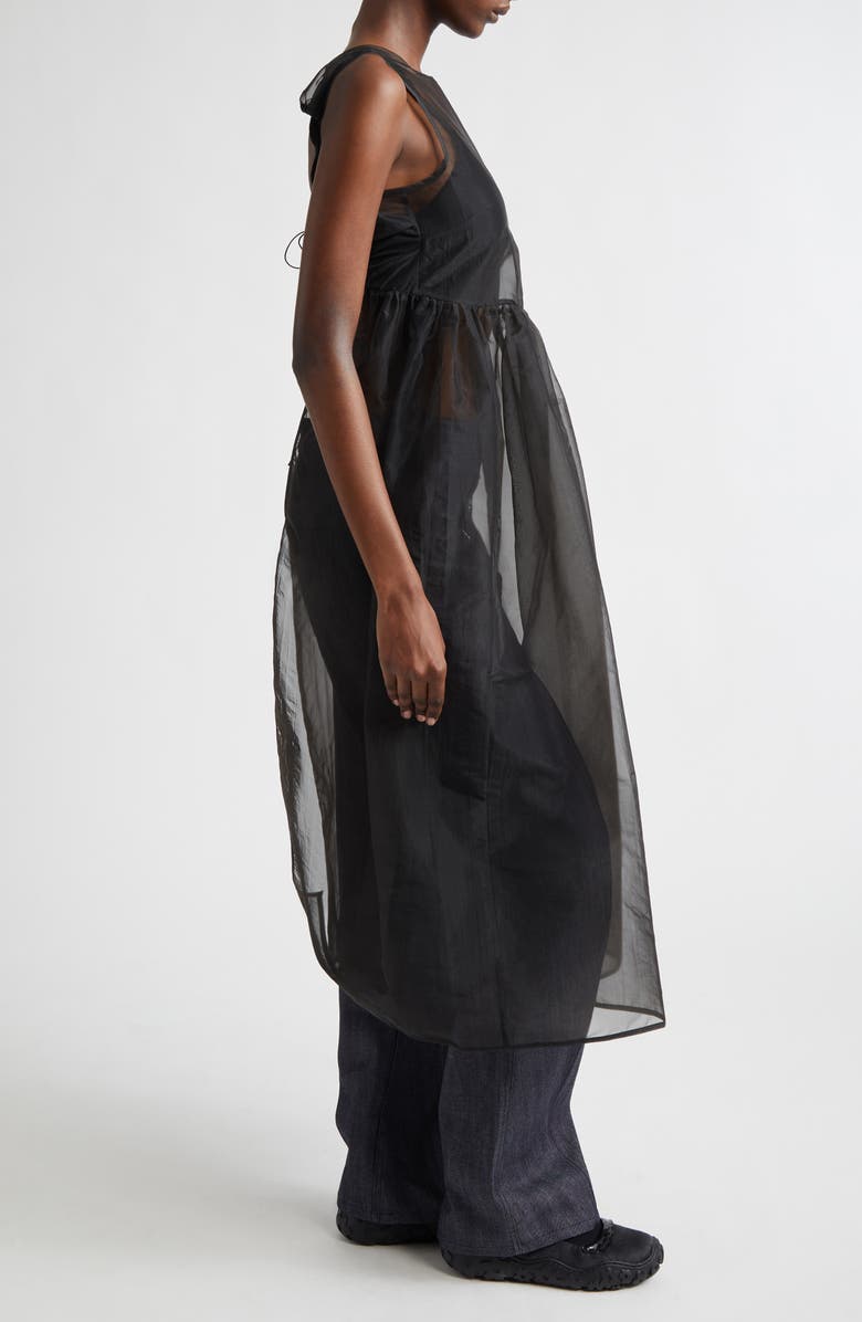 Cecilie Bahnsen Camilla Sheer Liquid Myrtia Overlay, Alternate, color, Black Liquid Myrtia