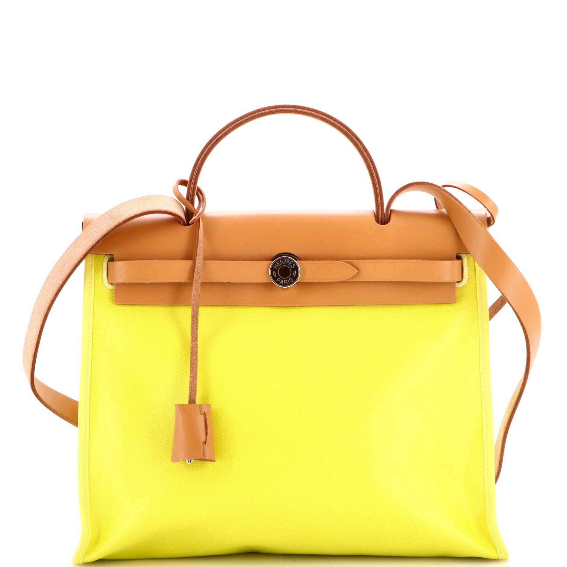 Herbag Zip Berline Vache Canvas and Leather 31, Main, color, Yellow